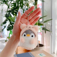 HKM-311507 Kawaii Mini Plush Penguin Keychain - Soft Short Plush Stuffed Animal, 10cm High, Unisex for All Ages
