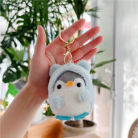 HKM-311507 Kawaii Mini Plush Penguin Keychain - Soft Short Plush Stuffed Animal, 10cm High, Unisex for All Ages