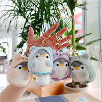 HKM-311507 Kawaii Mini Plush Penguin Keychain - Soft Short Plush Stuffed Animal, 10cm High, Unisex for All Ages