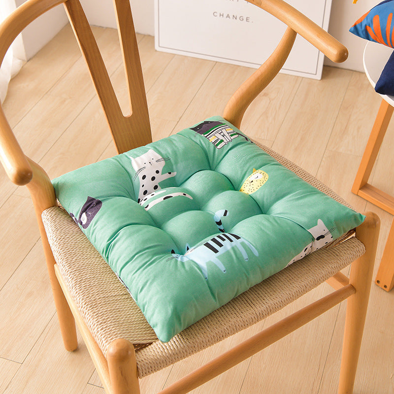 HKM-311571 Modern Square Cushion with Colorful Floral and Animal Patterns, 40x40cm