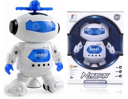 HKM-311635 Battery Operated Dancing Robot Toy with Light and Music for Kids Ages 2-14