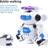 HKM-311635 Battery Operated Dancing Robot Toy with Light and Music for Kids Ages 2-14