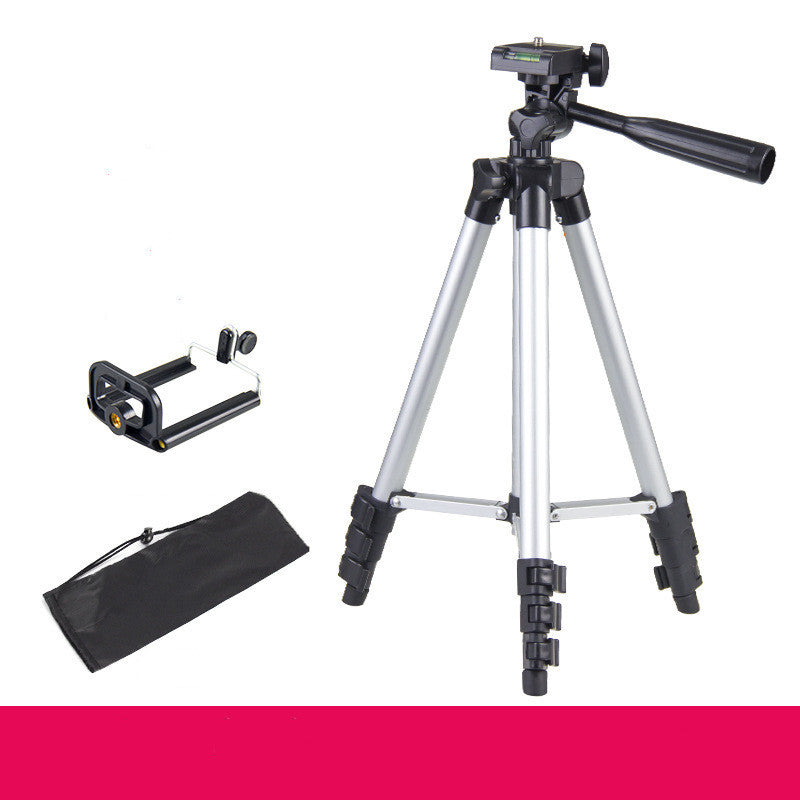 HKM-311891 Adjustable Aluminum Alloy Telescopic Tripod with U-Shaped Clip, Multiple Heights Available