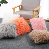 HKM-311891 Cozy Beach-Inspired Wool Pillowcase with Super Soft Plush Backing, 45x45cm
