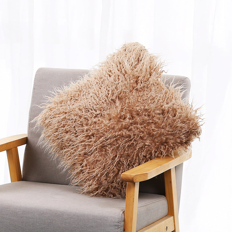HKM-311891 Cozy Beach-Inspired Wool Pillowcase with Super Soft Plush Backing, 45x45cm