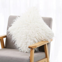 HKM-311891 Cozy Beach-Inspired Wool Pillowcase with Super Soft Plush Backing, 45x45cm