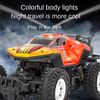 HKM-312083 Translucent Body Shell 4X4 Off-Road RC Car with Colorful Lights and Spray Feature, Ready-to-Go, 1:16 Scale