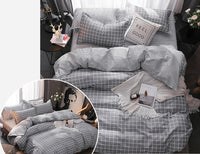 HKM-312147 Modern Floral 4-Piece Quilt Cover Set in Various Sizes - Soft and Durable Fabric