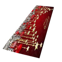 HKM-312211 Soft Non-Slip Christmas Flannel Floor Mat for Bedroom, Multiple Sizes Available