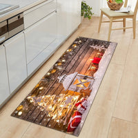 HKM-312211 Soft Non-Slip Christmas Flannel Floor Mat for Bedroom, Multiple Sizes Available