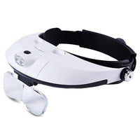 HKM-312403 Headband Magnifier with Interchangeable Lenses and LED Light