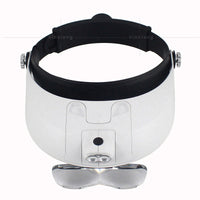 HKM-312403 Headband Magnifier with Interchangeable Lenses and LED Light