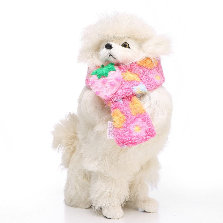 HKM-312531 Stylish Casual Pet Dog Scarf - Available in Sizes S, M, L - Made with Durable Polyester for All Seasons