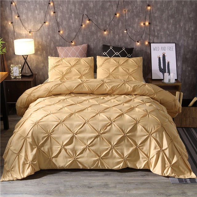 HKM-312595 Solid Color Duvet Cover Bedding Set in Various Sizes and Shades