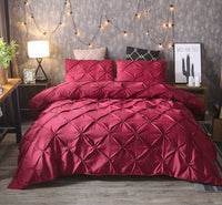 HKM-312595 Solid Color Duvet Cover Bedding Set in Various Sizes and Shades