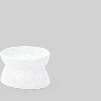 HKM-312851 Elevated Cat Bowl Designed for Cervical Spine Support – Dark Gray/White, Plastic