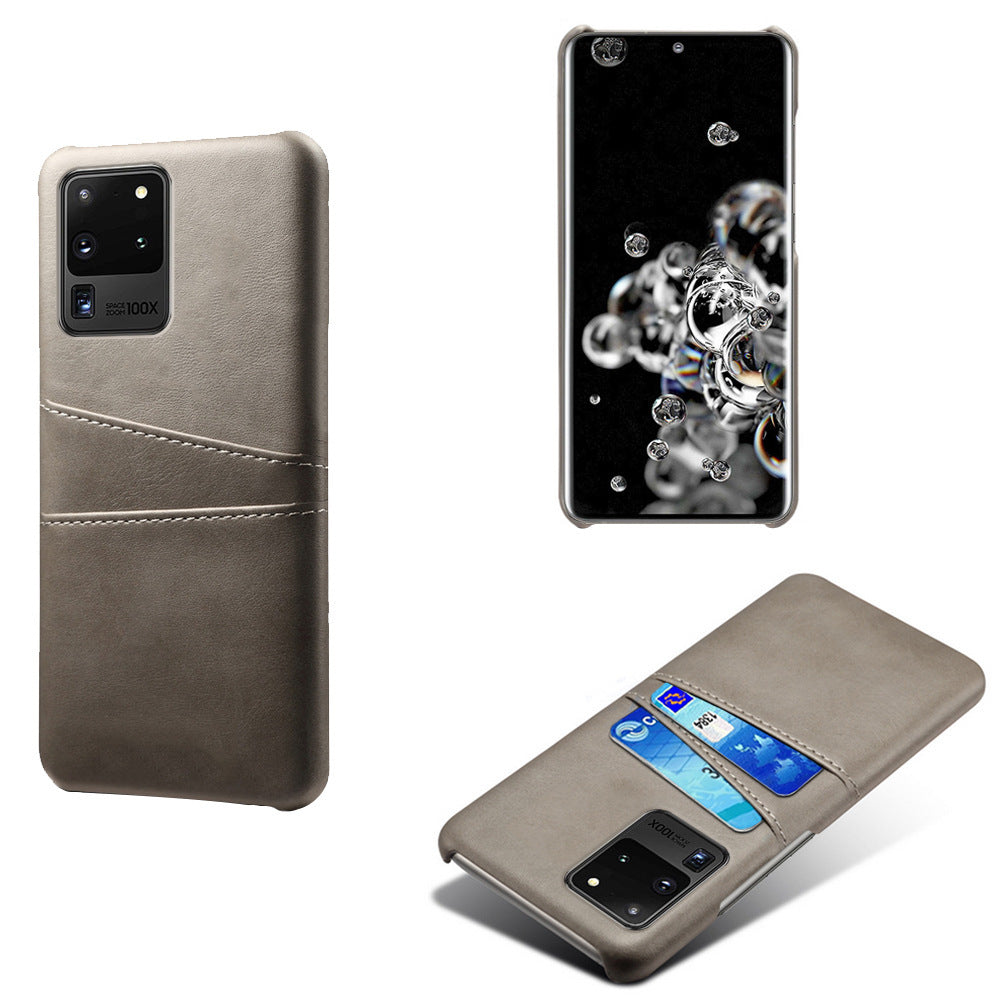 HKM-312915 Samsung Compatible Mobile Phone Case with Card Holder - PC + Leather, Various Colors Available
