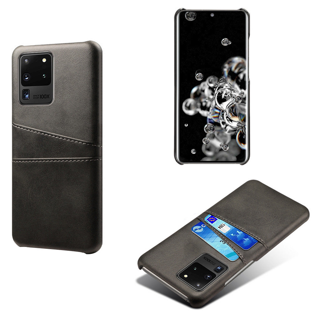 HKM-312915 Samsung Compatible Mobile Phone Case with Card Holder - PC + Leather, Various Colors Available