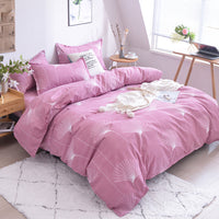 HKM-312979 Scandinavian Style Cotton Duvet Cover Set for Single Bed - Elegant European Patterns, 4-Piece Bedding Collection