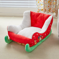 HKM-313107 Christmas Cat Nest Warm Winter Bed - Soft Cloth Pet Sleeping Space for Cats (63*45*33cm)