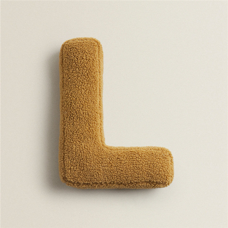 HKM-313107 Plush Alphabet Pillow Cushion for Home Decor and Photography Props