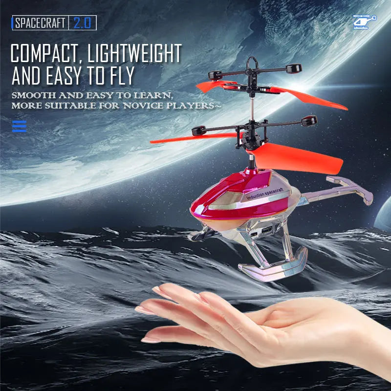 HKM-313235 Remote-Controlled Airplane Helicopter for Outdoor Fun, Gesture Sensing, Ready-to-Fly