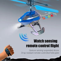 HKM-313235 Remote-Controlled Airplane Helicopter for Outdoor Fun, Gesture Sensing, Ready-to-Fly