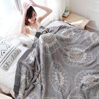 HKM-313299 Cooling Cotton Gauze Blanket for Summer Comfort - Soft and Breathable Towel Design