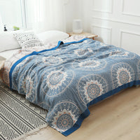 HKM-313299 Cooling Cotton Gauze Blanket for Summer Comfort - Soft and Breathable Towel Design