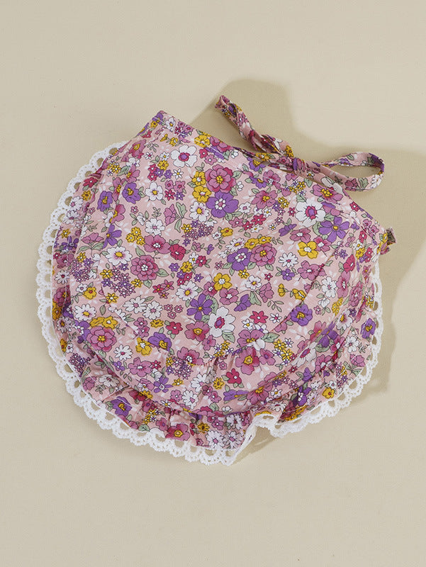 HKM-313427 Floral Lace Cat Costume with Matching French Hat for Pets - Multiple Sizes Available