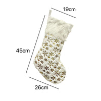 HKM-313427 Plush Christmas Socks Gift Bag - Festive Cloth Decorations for Holiday Cheer