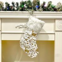 HKM-313427 Plush Christmas Socks Gift Bag - Festive Cloth Decorations for Holiday Cheer