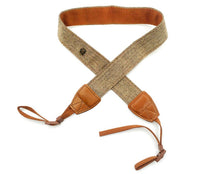 HKM-313555 Dark Grey and Brown Cotton SLR Digital Camera Shoulder Strap, 120 cm Length