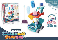 HKM-313619 Pretend Play Cleaning Set with 12 Detachable Housekeeping Tools for Kids