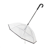 HKM-313683 Transparent Dog Umbrella with Removable Traction Chain for Pet Safety