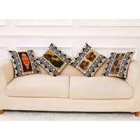 HKM-313875 Artistic Geometric Cotton and Linen Pillowcase – 45*45 cm, Soft Velvet and Encrypted Linen Options