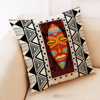 HKM-313875 Artistic Geometric Cotton and Linen Pillowcase – 45*45 cm, Soft Velvet and Encrypted Linen Options