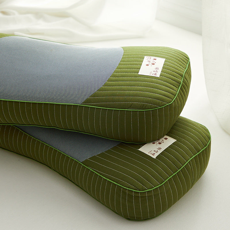 HKM-313939 Cotton Stone Washed Ingot Buckwheat Pillow with Natural Hull Filling