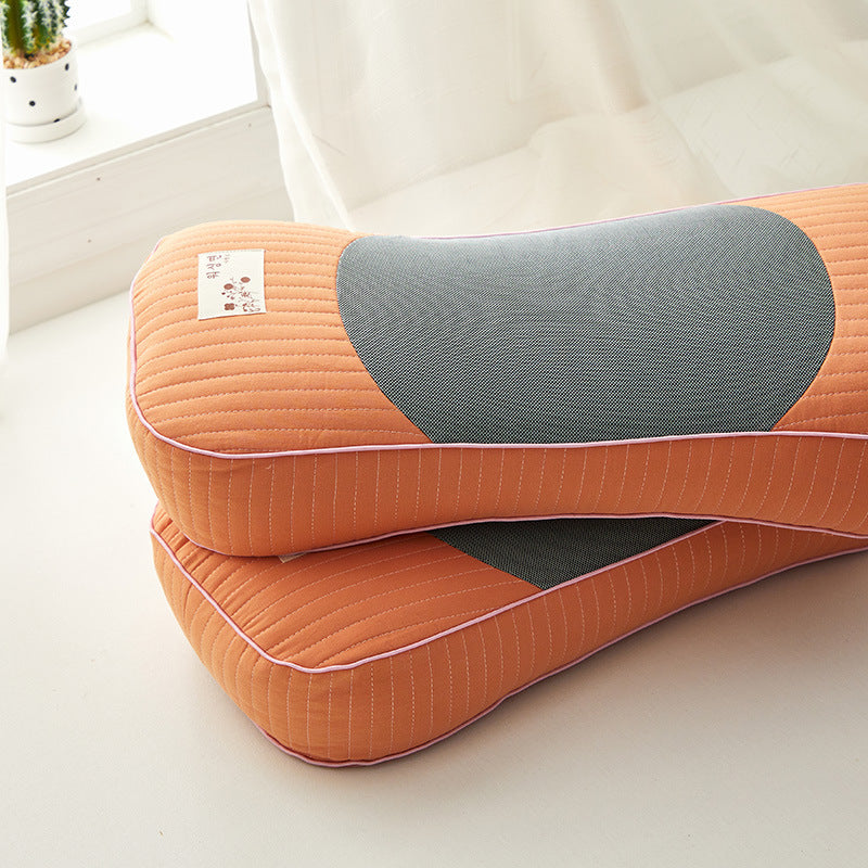 HKM-313939 Cotton Stone Washed Ingot Buckwheat Pillow with Natural Hull Filling