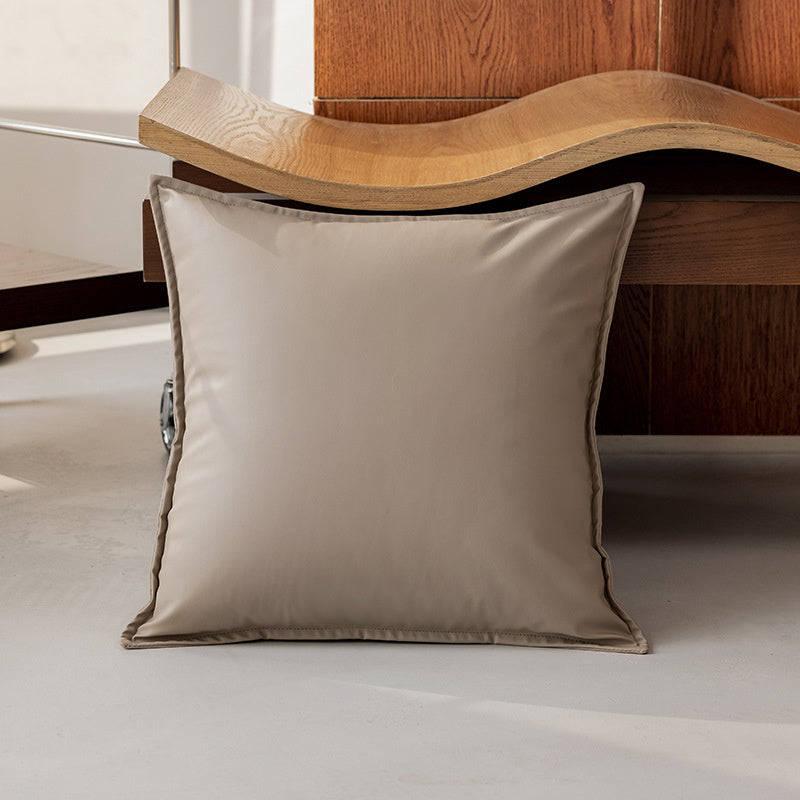 HKM-314259 Geometric Abstraction Pillowcase - Brown & White Horse, Elegant Retro Embroidery, 45x45cm