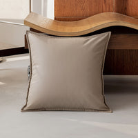 HKM-314259 Geometric Abstraction Pillowcase - Brown & White Horse, Elegant Retro Embroidery, 45x45cm