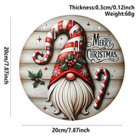 HKM-314259 Wooden Christmas Party Doorplate Decoration Pendant, 20x20cm