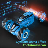HKM-314387 Remote Control Stunt Twist Car with Lights and Music - 1:18 Scale Off-Road Climbing Vehicle, Indoor-Outdoor Fun
