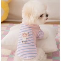 HKM-314451 Cute Striped Pet Shirts with Belt Loops - Soft Knitted Apparel for Small Dogs and Cats