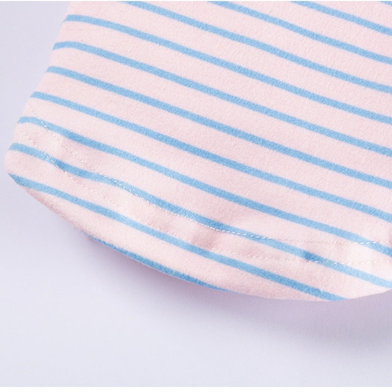 HKM-314451 Cute Striped Pet Shirts with Belt Loops - Soft Knitted Apparel for Small Dogs and Cats