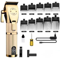 HKM-314707 Cordless Gold Hair Clipper - Dual-Purpose Power Supply, Model 2880