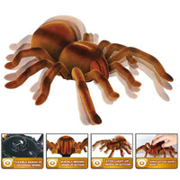 HKM-314707 Remote Control Infrared Induction Plush Spider Toy - Soft Scary Prank for Halloween 360° Rotation