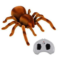 HKM-314707 Remote Control Infrared Induction Plush Spider Toy - Soft Scary Prank for Halloween 360° Rotation