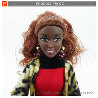 HKM-314771 Kawaii Mini Black Doll for Girls - Plastic Cartoon Toy, Age 2 to 13 Years