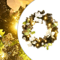 HKM-314771 LED Christmas Wreath 60 cm with Decorative Baubles and USB Power Source